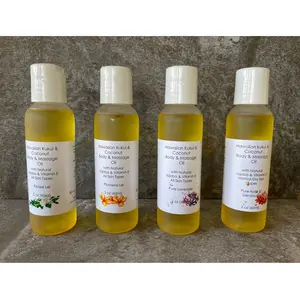 Private Label Hawaiian Kukui En Kokosnoot Body En Massage Olie Jojoba Olie Castor Avocado Kokosolie