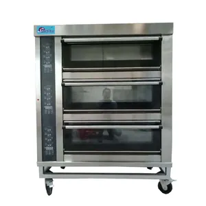 Commercial bakery deck oven 3 deck 6 trays for pizza electric Bakery Oven built-in ovens