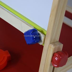 Chevalet en bois double face pour enfants avec paniers de rangement – Idéal pour jouer et apprendre - Product Image 6