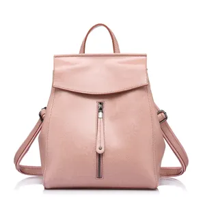 Realer brand back packs trending vintage travel school bag leather women backpacks.