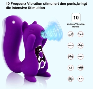 <span class=keywords><strong>Vibratore</strong></span> Premium a Forma di Scoiattolo con Funzione di Suzione e Materiale in Silicone <span class=keywords><strong>Morbido</strong></span> Sicuro per il Corpo, Giocattolo Sessuale per Donne - Product Image 4