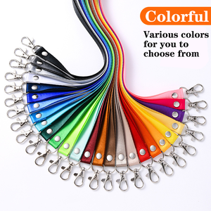 Fashion Lanyard High Quality Durable Polyester ID Card Holder Keychain Lanyard with 15mm Plain Neck Strap Nylon PVC Contemporary