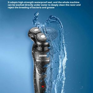 Venta al por mayor de fábrica, Afeitadora eléctrica rotativa, máquina de afeitar portátil multifuncional de 3 cabezales IPX4, cara recargable USB a prueba de agua - Product Image 5