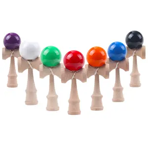 Vente en gros dessin personnalisé multicolore 6cm épée balle Fitness en bois classique Tradition compétence balle cadeau Kendama jouet éducatif