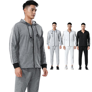 <b>Workout</b> Mens Polyester and Spandex <b>Jackets</b> Hoodie Windproof Joggers Wears Gym Fitness Mens Full Zipper Training Coats - Product Image 5