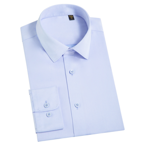 Dan 2521 Áo sơ mi nam tay dài, cotton nguyên chất màu trơn, thoáng khí, giản dị, dáng ôm, áo sơ mi nam công sở 6n6n3-25-43 - Product Image 1