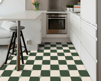 Décoration écologique pour la maison, carreaux de sol autocollants 3D en forme de carreaux de métro verts, autocollants adhésifs pour crédence de cuisine