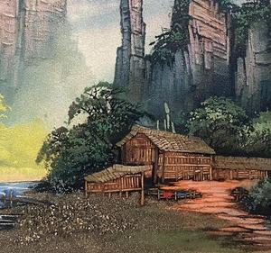 Handmade Trương Gia Giới <span class=keywords><strong>Avatar</strong></span> nông thôn sông phong cảnh tường nghệ thuật bằng đá Sa Thạch Sơn với vải cho trang trí nội thất và trang trí tác phẩm nghệ thuật - Product Image 2