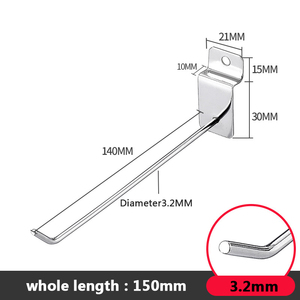 Venta al por mayor Tienda al por menor Metal Acero Slatwall Panel Seguridad Colgando Pantalla Pegboard Ganchos - Product Image 2