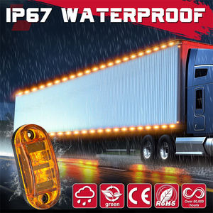 20 Pezzi Luci Laterali LED Ovali Giallo Ambra per Segnalazione e Marcatura, per Camion e Rimorchi - Product Image 6