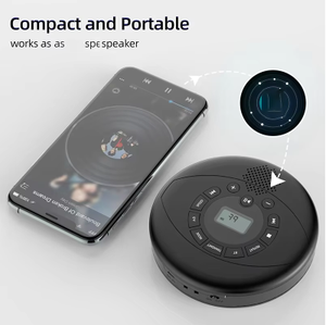 Reproductor de CD Portátil Personalizado de Fábrica, Delgado, con Función de Transmisión y Recepción BT, Entrada USB AUX, Control de Velocidad, para Estudio, Viajes, Auto - Product Image 5