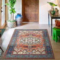 Faux Cachemire Polyester 3D Imprimé Tapis Style Turc Grand Tapis pour Salon Table Basse Tapis