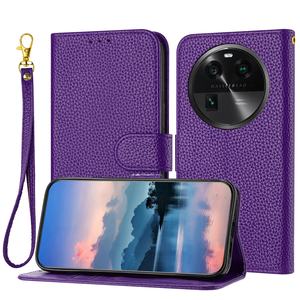 เคสหนังแบบฝาพับสำหรับ Oppo Realme C53 C31 C30 Reno 8 <span class=keywords><strong>Pro</strong></span> Plus <span class=keywords><strong>Find</strong></span> X6 <span class=keywords><strong>X5</strong></span> Lite 7 A17 A1 A98ฝา F23สายคล้องบัตร - Product Image 5