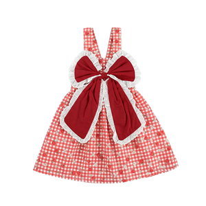 Gaun pesta musim panas tanpa lengan untuk anak perempuan dengan motif kupu-kupu besar, logo dapat dipesan khusus, gaun anak-anak musim panas - Product Image 3