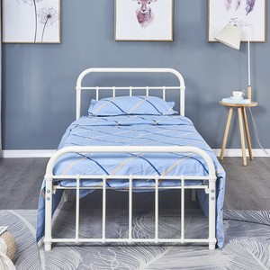 Giường sắt đơn hiện đại khung kim loại chắc chắn cỡ Twin thiết kế đơn giản có ngăn chứa đồ cho phòng ngủ bán buôn - Product Image 5