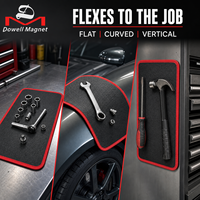 Dowell 3-teiliges Flexibles Magnetisches Werkzeugmatten-Set für Mechaniker mit Rutschfester PVC-Oberfläche für Garage und Autoreparatur