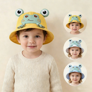 Chapeau Bob Bébé Tendance : Protection Solaire Style Mignon, Motif Animalier Dessin Animé, Idéal Plage et Extérieur pour Tout-petits - Product Image 2