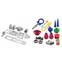 Écrous à molette entièrement filetés en aluminium M5 6061-T6/7075, usinés CNC 1/4, finition unie, anodisés multicolores, pour drone RC FPV Quadcopter 3D