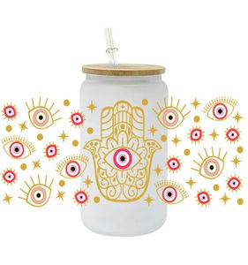 <span class=keywords><strong>Prix</strong></span> de gros personnalisé Evil Eye 3D UV DTF <span class=keywords><strong>Cup</strong></span> Wrap Transferts Stickers DTF UV Libbey <span class=keywords><strong>Cup</strong></span> Wraps 16Oz Tumbler pour Evil Eyes - Product Image 4