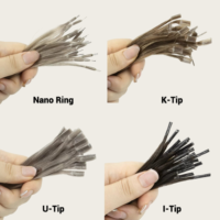 Extensions de cheveux vierges européennes de qualité supérieure, doublement étirées, avec traitement à la kératine, pointes plates en U et V, pré-collées