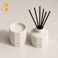 FUBEI LIVING – Coffret diffuseur de bougies en céramique décagonale, personnalisable avec logo, kit cadeau d'aromathérapie d'intérieur pour la décoration de la maison – Vente en gros