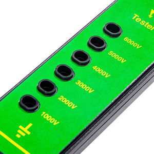 Penguji pagar listrik portabel profesional, 6000 <span class=keywords><strong>Volt</strong></span> deteksi tegangan tinggi cangkang hijau mata - Product Image 4