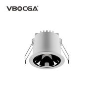 Downlight encastré LED moderne 7W 10W 15W pour hôtels, luminaires spot anti-éblouissement, plafond en plâtre de gypse, lampe en aluminium 4000K IP65