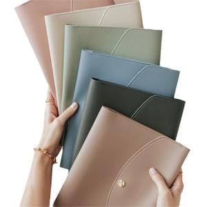 YY personnalisé A5 journal bloc-notes couverture de cahier petit étui à passeport Compact en cuir PU reprendre portefeuille dossier pour cadeaux - Product Image 6