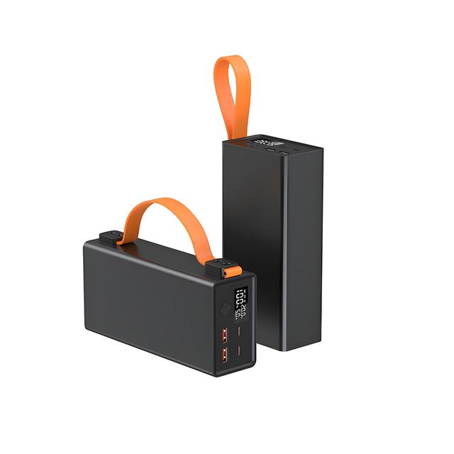 JYWD PD100W Fast Charging 60000mAh Portable Power Bank with Hanging Rope for Outdoor Camping and Light Energy Storage