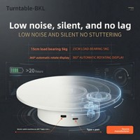 360-Grad Motorisierter Fotografie-Drehteller 15KG Tragkraft Geräuschloser USB-Betriebener Präsentationsständer für Schuhe Taschen Digitale Produkte Video
