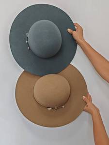 CL8293 Venta al por mayor 100% Lana australiana bloqueada Corona abierta Fieltro de lana Cuerpo de ala ancha Sombrero de vaquera Sombreros de vaquero - Product Image 2