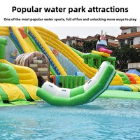 Jouets gonflables pour parc aquatique pour enfants, balançoire aquatique avec tissu en PVC Paratu, 2-3 passagers, tailles 2x0,8m-3m, utilisation en extérieur