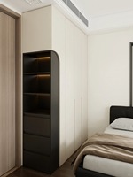 Armoire moderne pour chambre à coucher avec table de toilette armoire meubles de chambre à coucher meubles de maison en bois