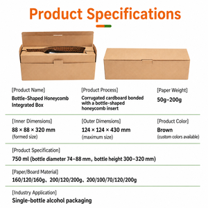Boîte en carton écologique à alvéoles personnalisées pour l'expédition de <span class=keywords><strong>vin</strong></span> <span class=keywords><strong>rouge</strong></span>, recyclable, <span class=keywords><strong>bon</strong></span> prix, protection optimale - Product Image 6