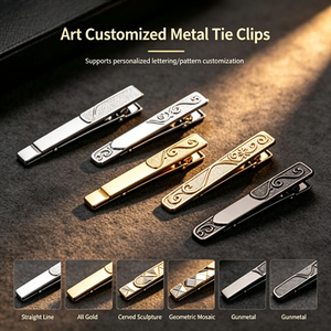 Pince à cravate personnalisée en alliage de zinc avec logo, pince à cravate sur mesure pour hommes, accessoires de marque d'entreprise usinés CNC - Product Image 2