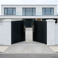 Portail coulissant en fer forgé pour entrée principale de villa, allée, jardin, cour, clôture de sécurité en acier, style moderne et luxueux