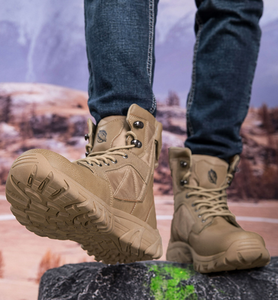 Botas Tácticas DFH1205 Ligeras en Color Negro, Marrón, Bronceado y Arena con Detalles en Plata - Product Image 4