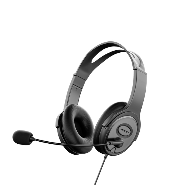 High Quality 3.5mm USB Headset Over Ear Wired Control Business Call Center Headphones With Microphone for PC Mobile Device
