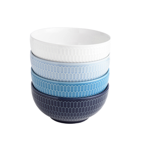 Tazón de Cereal Contemporáneo de Porcelana Ecológica con Diseño Tallado para Fiestas, Sopa de Trigo y Pasta, ZF Global Export - Product Image 1