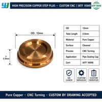 Pièce en cuivre pur usinée CNC sur mesure, composant de précision, bloc rond en cuivre OEM pour équipement industriel