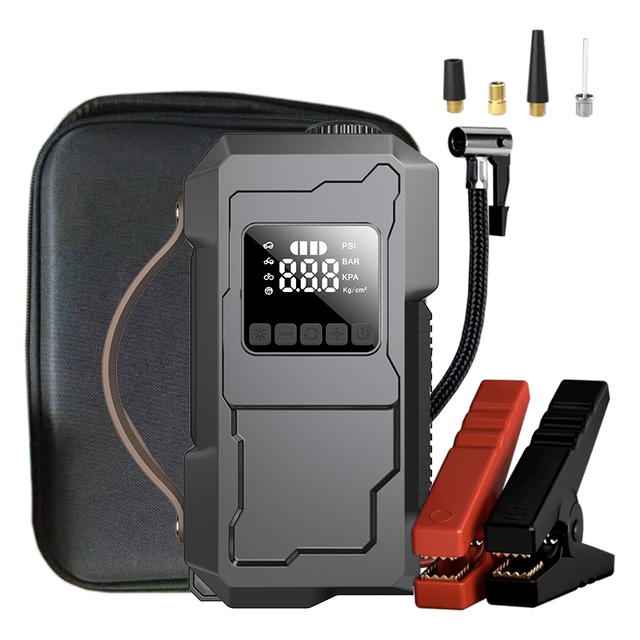 Car Jump Starter Air Compressor 8000mAh 16000mAh Auto Battery Booster Portable Battery for Car Emergency Booster Starting Device