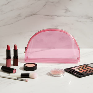 Bolsa <span class=keywords><strong>de</strong></span> Maquillaje Transparente con Cierre, Personalizada, al por Mayor, Color Rosa, para Viajes y Cosméticos, para Chicas, 2026 - Product Image 5