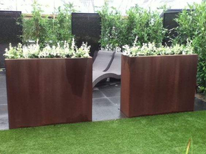 Maceta de Acero Corten con Forma Irregular, Estilo Escultura, para Hogar y Jardín, Ecológica, Uso Interior/Exterior - Product Image 5