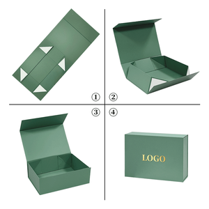 Custom Recyclable Printing Folding <b>Black</b> Luxury Magnet Closure Collapsible Magnetic Gift Rigid Paper <b>Box</b> Packaging for Garment - Product Image 4