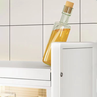 Armoires de cuisine Offre Spéciale à 3 niveaux et porte rabattable armoire de boulangerie multifonctionnelle idéale pour le rangement de la cuisine