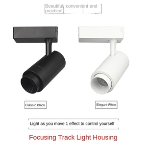 Focusing Track <b>Light</b> Housing <b>LED</b> 6000K 90 CRI Dimmable Other Retail <b>Shop</b> Use Classic Black White Plastic Material 3-Year - Product Image 1
