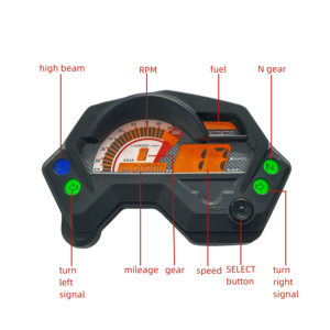 Hàng sẵn có đồng hồ tốc độ FZS V1 bảng đồng hồ kỹ thuật số xe máy cho Yamaha <span class=keywords><strong>FZ16</strong></span> Romet RXC 125 - Product Image 2