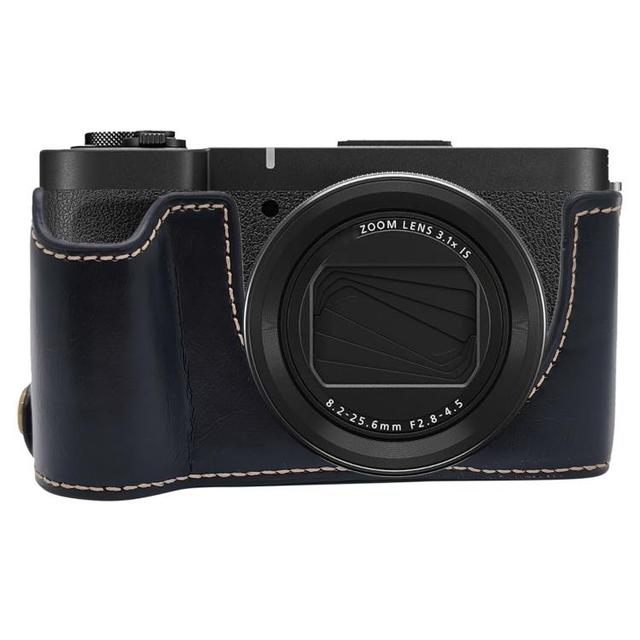 For Canon PowerShot V1 Vegan Leather Camera Half Case Base(Black)