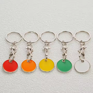 Tùy chỉnh thiết kế 2D kim loại xe đẩy đồng xu Keychain siêu thị mua sắm giỏ hàng ổ khóa trolly <span class=keywords><strong>Token</strong></span> Coin Key Ring - Product Image 6
