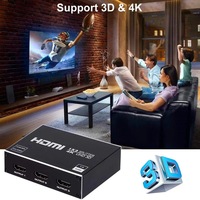 Divisor Hardrock 1.4, 1 Entrada y 3 Salidas, 4K30 (YUV), Conmutador/Distribuidor Metálico para Monitoreo de Seguridad y Juegos con Gestión de Energía